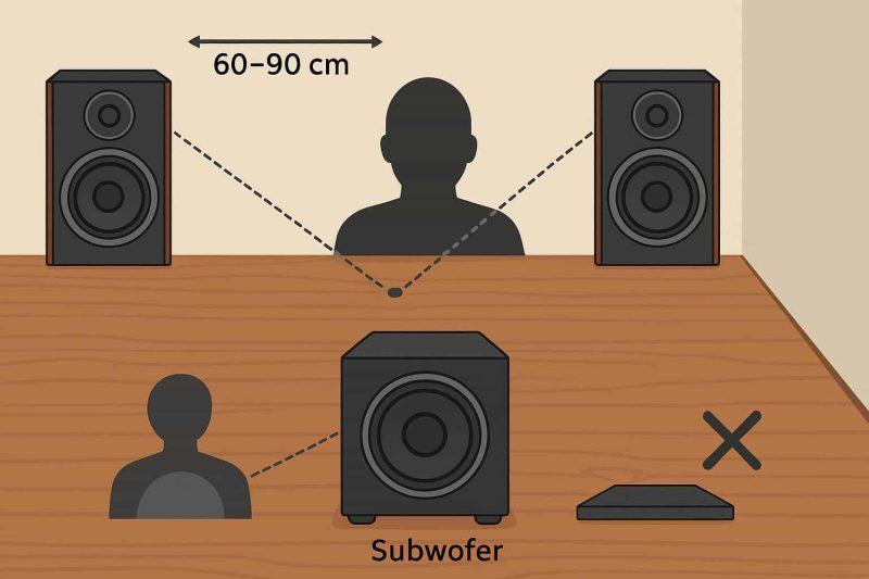 Platzierung von Lautsprechern und Subwoofern